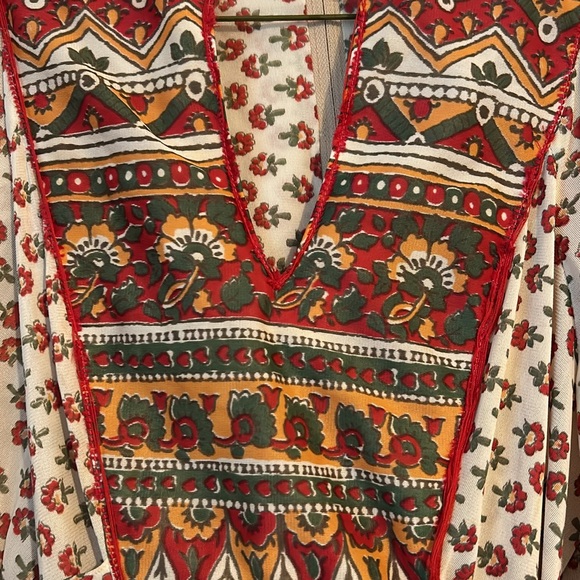 Vintage 1970s Boho Peasant Dresss - Picture 3 of 15